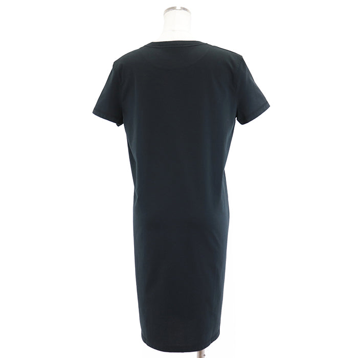 HERMES Cut cotton 100% black Women 40 Used Authentic
