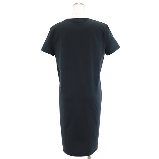 HERMES Cut cotton 100% black Women 40 Used Authentic