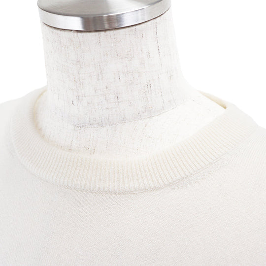 LOUIS VUITTON knit 99% cashmere, 1% wool Ivory shirt mens XL Used Authentic