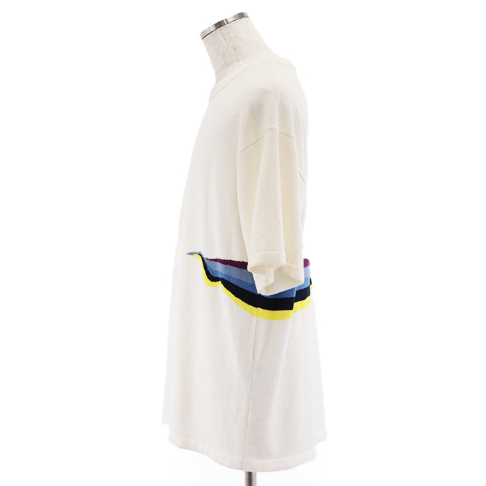 LOUIS VUITTON knit 99% cashmere, 1% wool Ivory shirt mens XL Used Authentic