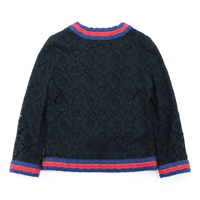 GUCCI cardigan [Outer material] 46% rayon, 36% cotton [Lining] 71% acetate, 29% silk black Women 36 Used Authentic