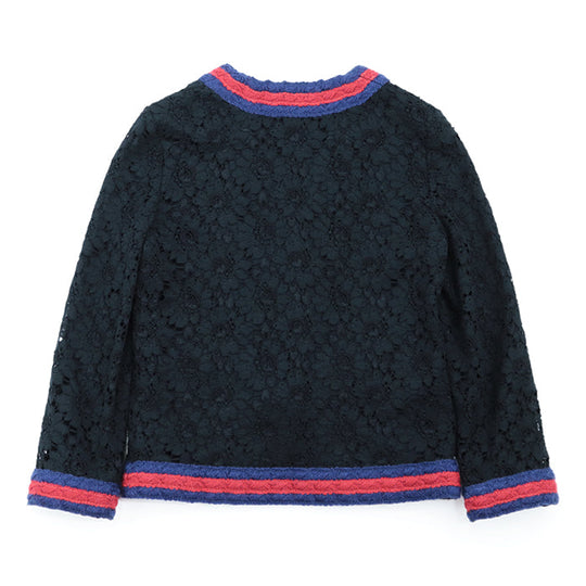 GUCCI cardigan [Outer material] 46% rayon, 36% cotton [Lining] 71% acetate, 29% silk black Women 36 Used Authentic