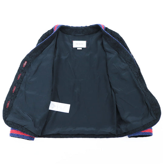 GUCCI cardigan [Outer material] 46% rayon, 36% cotton [Lining] 71% acetate, 29% silk black Women 36 Used Authentic