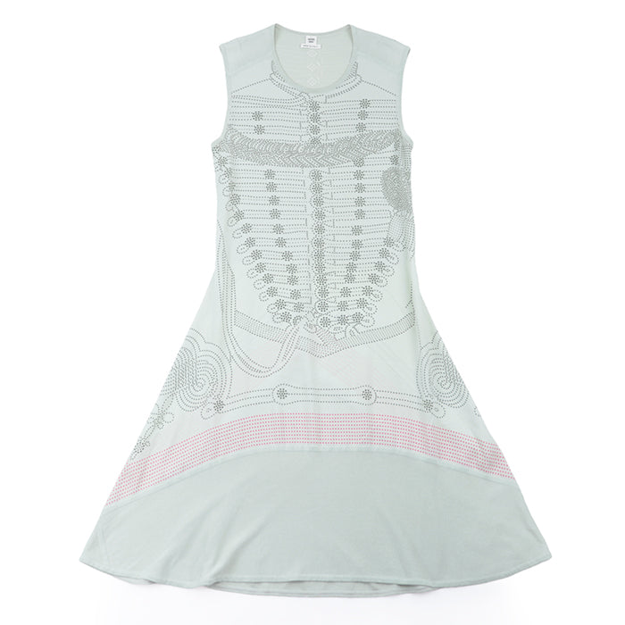 HERMES one piece 100% silk, 63% rayon Light green Women 38 Used Authentic