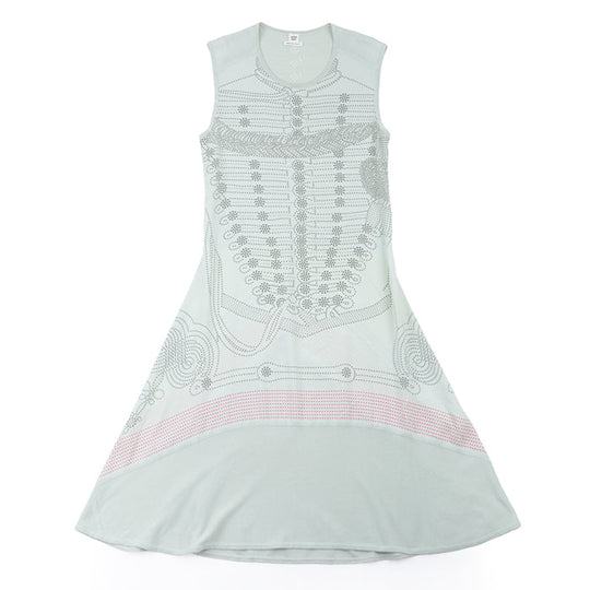 HERMES one piece 100% silk, 63% rayon Light green Women 38 Used Authentic