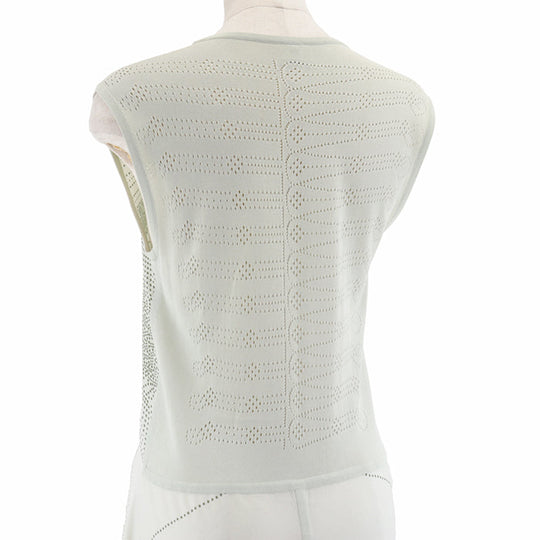 HERMES one piece 100% silk, 63% rayon Light green Women 38 Used Authentic