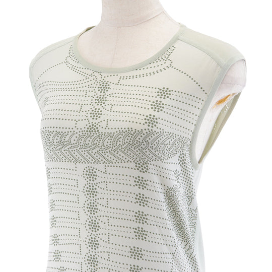 HERMES one piece 100% silk, 63% rayon Light green Women 38 Used Authentic