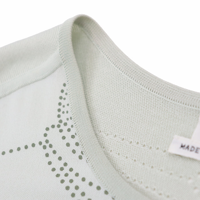 HERMES one piece 100% silk, 63% rayon Light green Women 38 Used Authentic