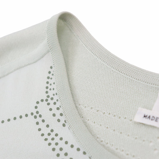 HERMES one piece 100% silk, 63% rayon Light green Women 38 Used Authentic