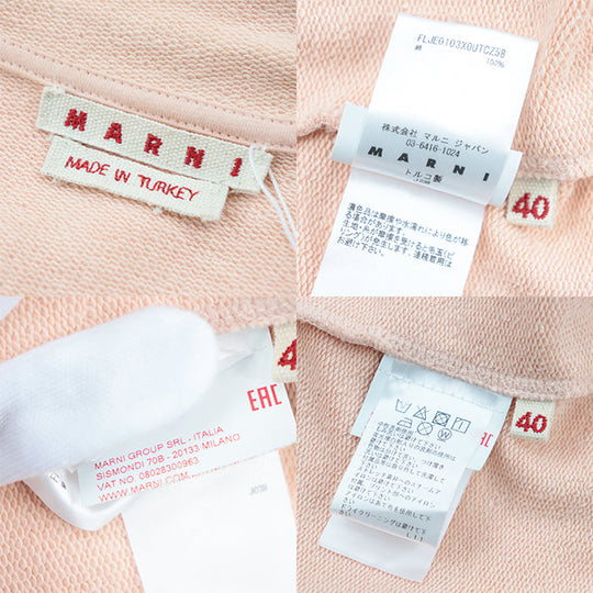 MARNI sweat cotton 100% salmon pink Women 40 Used Authentic