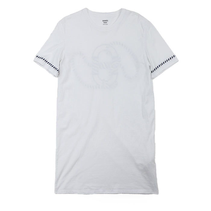 HERMES Cut cotton 100% white Women 38 Used Authentic