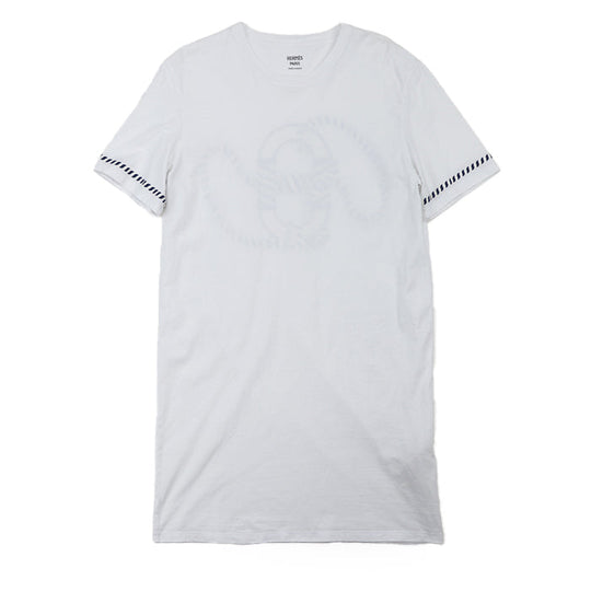 HERMES Cut cotton 100% white Women 38 Used Authentic