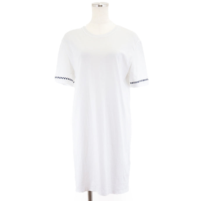 HERMES Cut cotton 100% white Women 38 Used Authentic