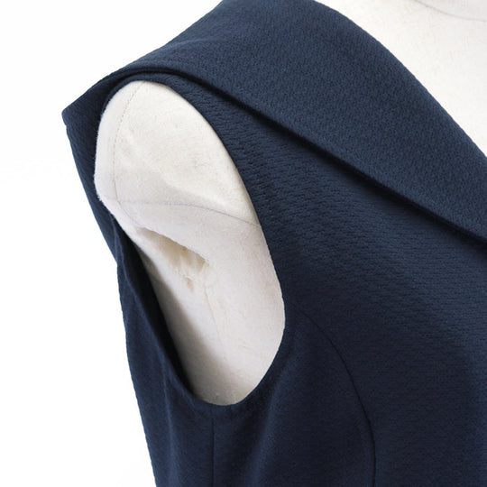 FOXEY one piece [Outer fabric] 100% cotton [Lining] 100% cupra [Other fabric] 100% rayon, 100% cotton Navy Women 40 Used Authentic