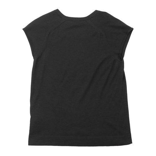HERMES knit 70% cotton, 30% silk black Women 38 Used Authentic