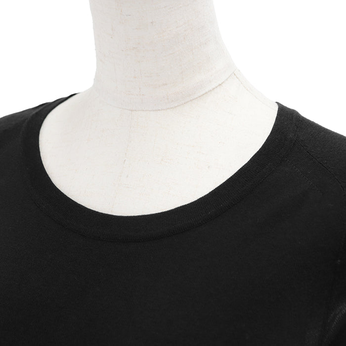 HERMES knit 70% cotton, 30% silk black Women 38 Used Authentic