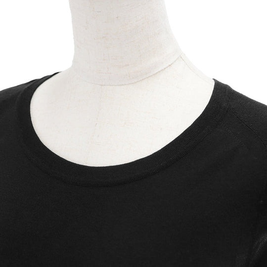 HERMES knit 70% cotton, 30% silk black Women 38 Used Authentic