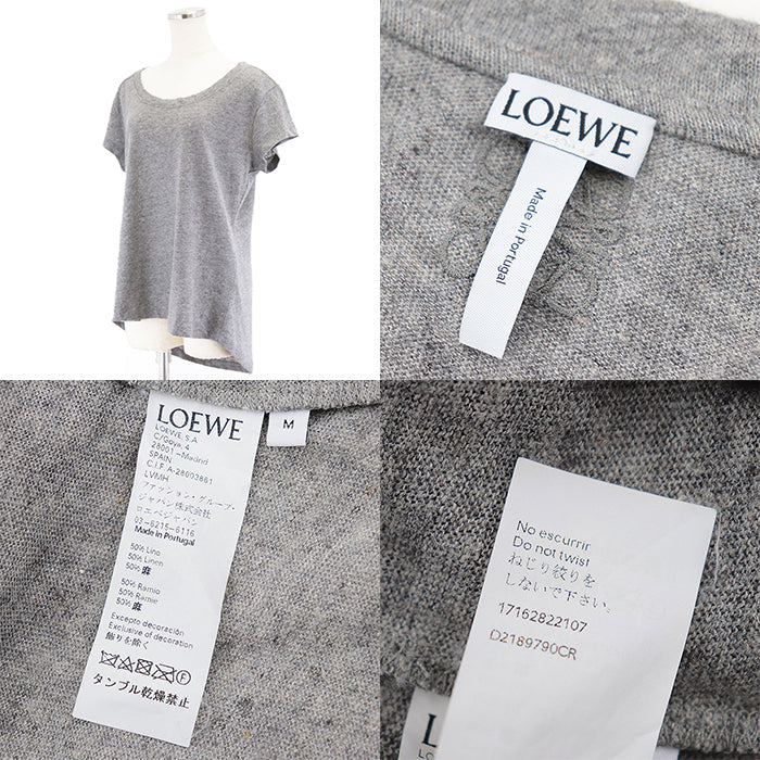 LOEWE Cut 50% linen, 50% ramie gray Women M Used Authentic
