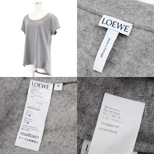LOEWE Cut 50% linen, 50% ramie gray Women M Used Authentic