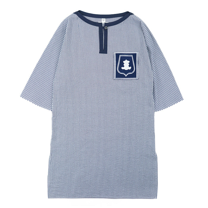 HERMES one piece 98% cotton, 2% polyurethane [Other fabric] 100% cotton, 100% polyester White navy Women 36 Used Authentic