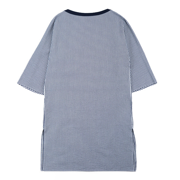 HERMES one piece 98% cotton, 2% polyurethane [Other fabric] 100% cotton, 100% polyester White navy Women 36 Used Authentic