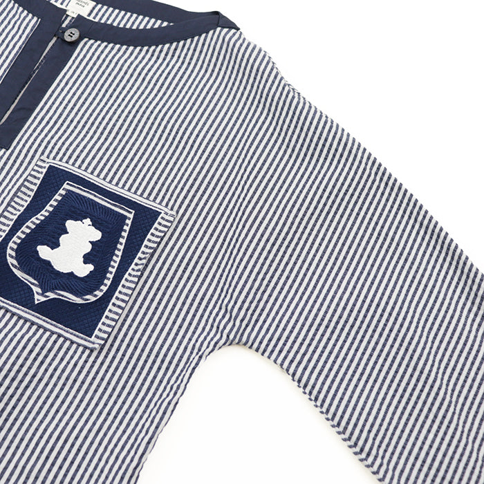 HERMES one piece 98% cotton, 2% polyurethane [Other fabric] 100% cotton, 100% polyester White navy Women 36 Used Authentic