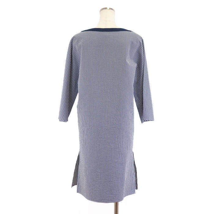 HERMES one piece 98% cotton, 2% polyurethane [Other fabric] 100% cotton, 100% polyester White navy Women 36 Used Authentic