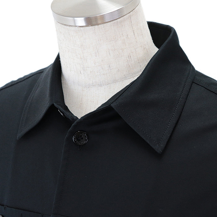 LOUIS VUITTON Long sleeve shirt [Outer material] 98% cotton, 2% polyurethane [Lining] 100% cotton black RM241MQ FUG HQB45W Flock Casual Cotton Overshirt mens M Used Authentic