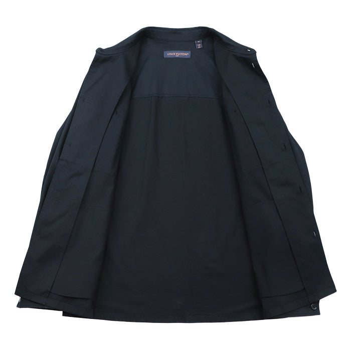 LOUIS VUITTON Long sleeve shirt [Outer material] 98% cotton, 2% polyurethane [Lining] 100% cotton black RM241MQ FUG HQB45W Flock Casual Cotton Overshirt mens M Used Authentic