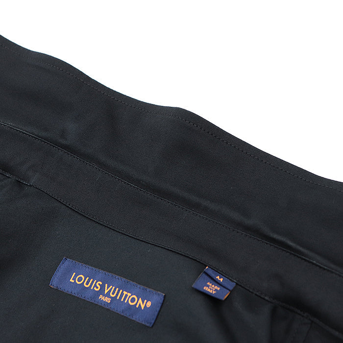 LOUIS VUITTON Long sleeve shirt [Outer material] 98% cotton, 2% polyurethane [Lining] 100% cotton black RM241MQ FUG HQB45W Flock Casual Cotton Overshirt mens M Used Authentic
