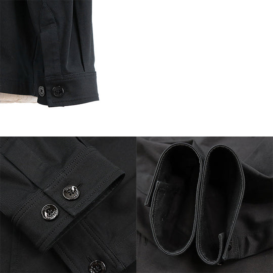 LOUIS VUITTON Long sleeve shirt [Outer material] 98% cotton, 2% polyurethane [Lining] 100% cotton black RM241MQ FUG HQB45W Flock Casual Cotton Overshirt mens M Used Authentic