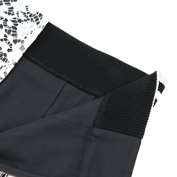 DOLCE&GABBANA skirt Cotton silk White black Women 42 Used Authentic