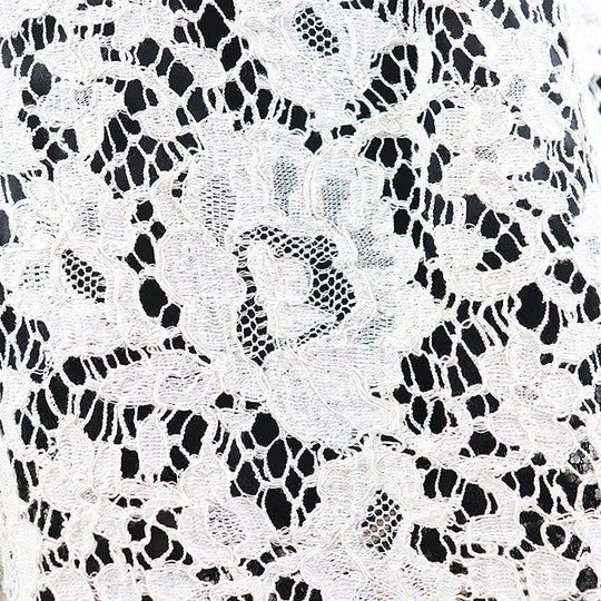 DOLCE&GABBANA skirt Cotton silk White black Women 42 Used Authentic