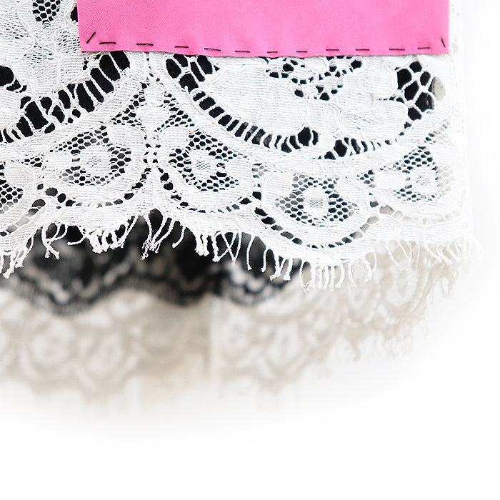 DOLCE&GABBANA skirt Cotton silk White black Women 42 Used Authentic