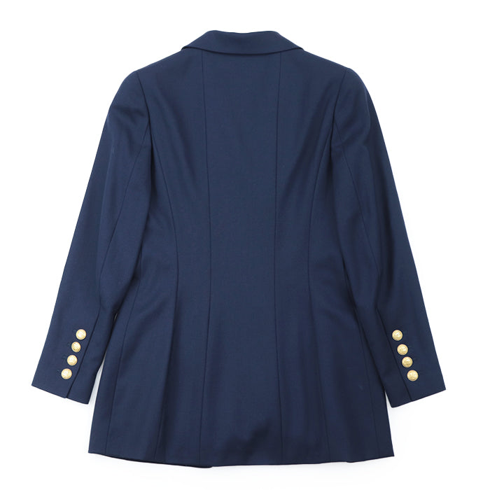 CHANEL tailored jacket [Outer material] 100% wool [Lining] 100% silk Navy Women 38 Used Authentic