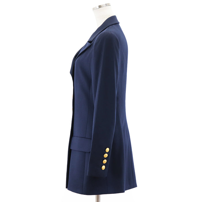 CHANEL tailored jacket [Outer material] 100% wool [Lining] 100% silk Navy Women 38 Used Authentic