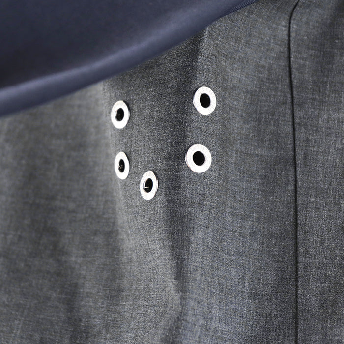 Mackintosh coat Cotton Bonded Gray navy mens 38 Used Authentic