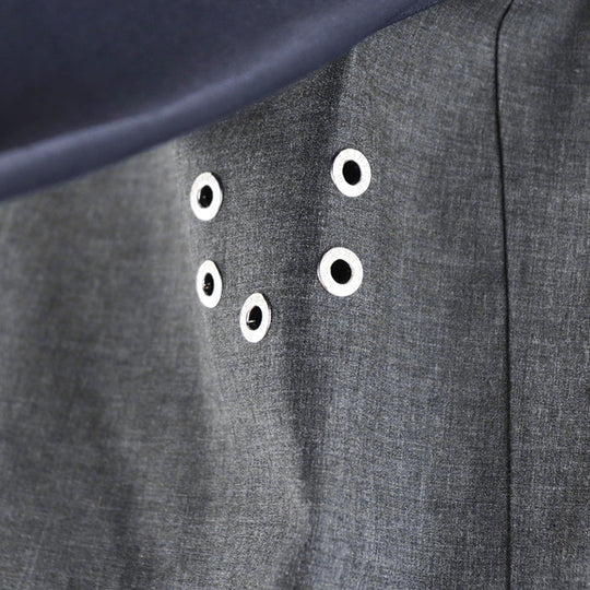 Mackintosh coat Cotton Bonded Gray navy mens 38 Used Authentic
