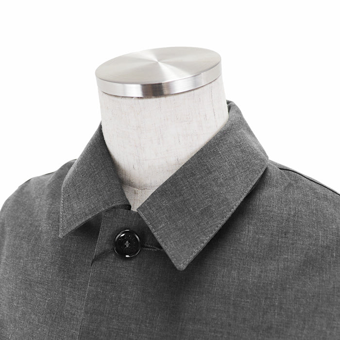 Mackintosh coat Cotton Bonded Gray navy mens 38 Used Authentic
