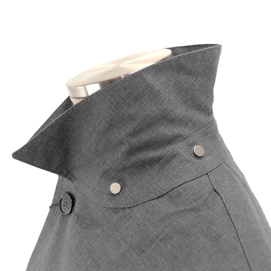 Mackintosh coat Cotton Bonded Gray navy mens 38 Used Authentic