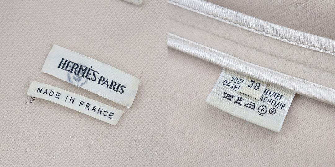 HERMES Other outerwear Cashmere 100% Ivory Women 38 Used Authentic