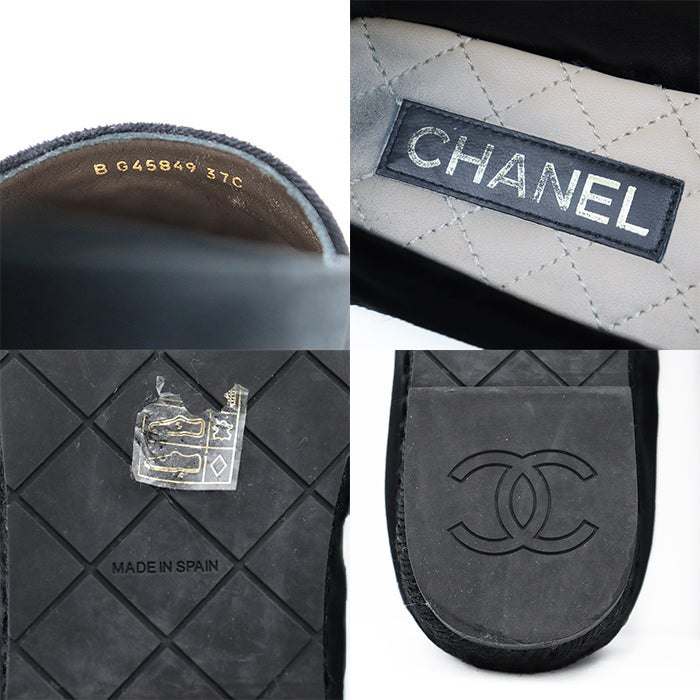 CHANEL Other shoes velvet black Women 37 C Used Authentic