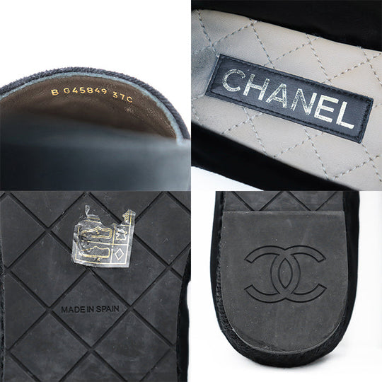 CHANEL Other shoes velvet black Women 37 C Used Authentic