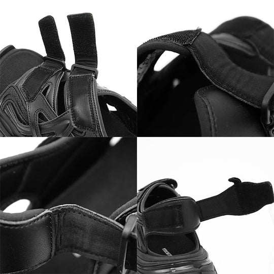 BALENCIAGA Sandals 617543 fabric black Women 39 Used Authentic