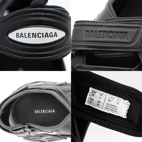 BALENCIAGA Sandals 617543 fabric black Women 39 Used Authentic