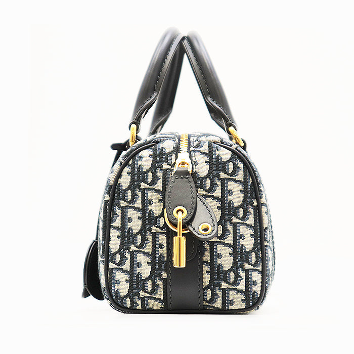 Christian Dior Handbag Cotton %, Calfskin % Light Beige, Black Women Used Authentic