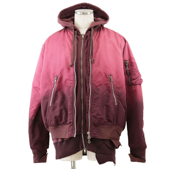 DIESEL Blouson 100% polyamide nylon, Vest: 100% cotton [Rib] 100% cotton Red A106620DNAR Women Used Authentic