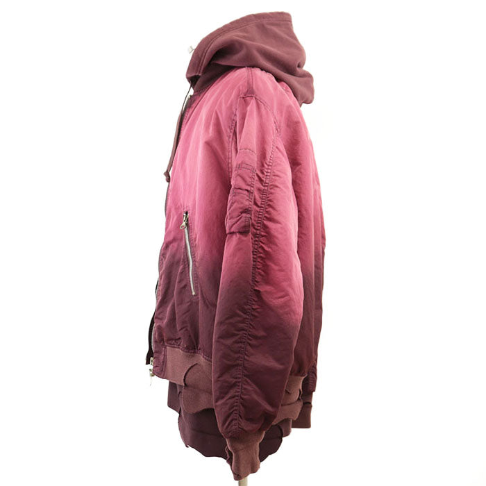 DIESEL Blouson 100% polyamide nylon, Vest: 100% cotton [Rib] 100% cotton Red A106620DNAR Women Used Authentic
