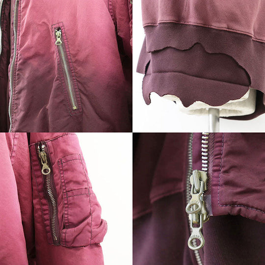 DIESEL Blouson 100% polyamide nylon, Vest: 100% cotton [Rib] 100% cotton Red A106620DNAR Women Used Authentic