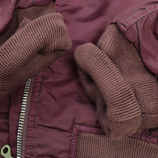 DIESEL Blouson 100% polyamide nylon, Vest: 100% cotton [Rib] 100% cotton Red A106620DNAR Women Used Authentic